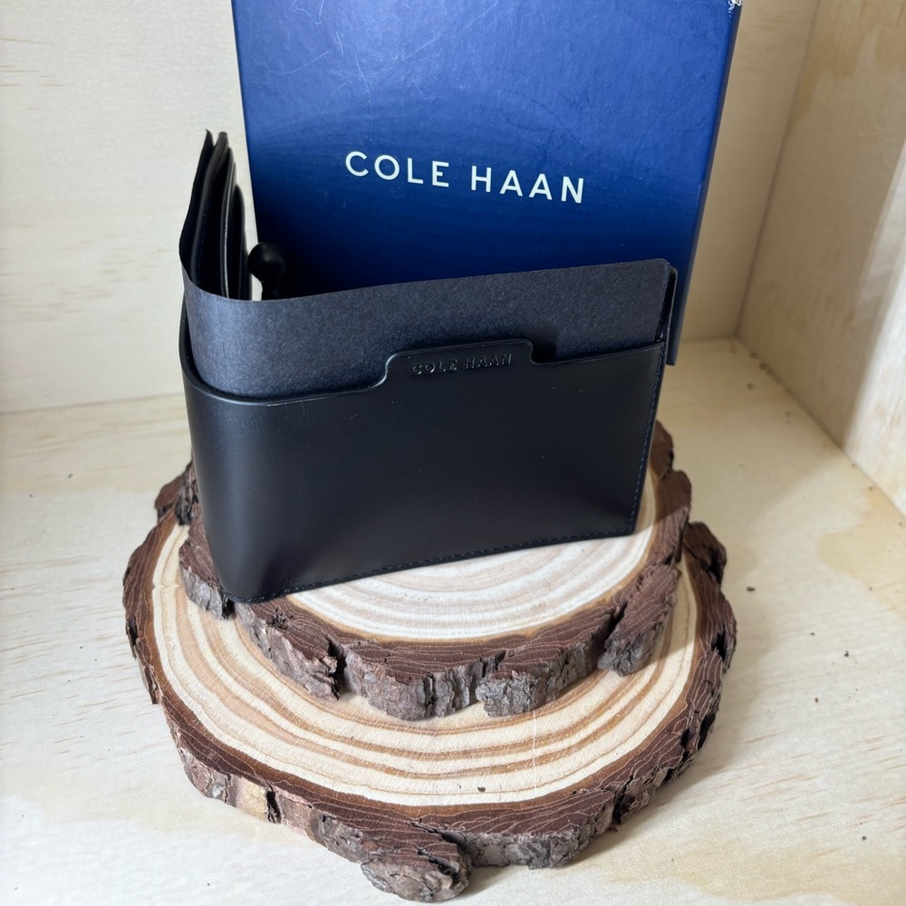 Cole Haan Black Key Card Holder Leather Accessory